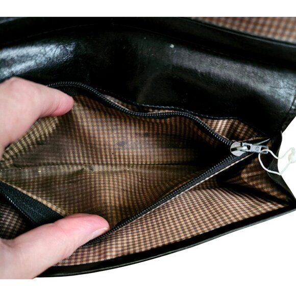 Oroton Black Leather Womens Wallet With Snap Closure & Multiple Compartments - Picture 9 of 9